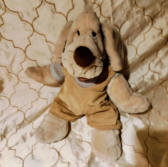 Vintage Wrinkles The Dog Hand Puppet Plush 1981 Ganzbros 16” Stuffed animal - Picture 2 of 9